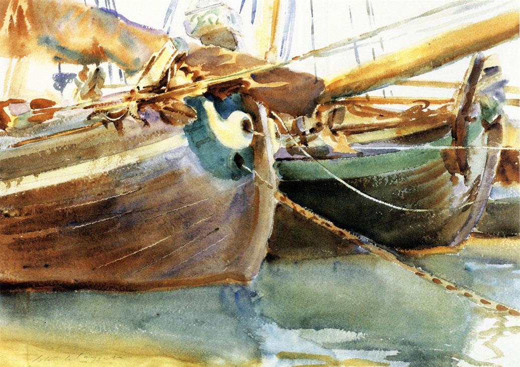 John Singer Sargent Boats Venice